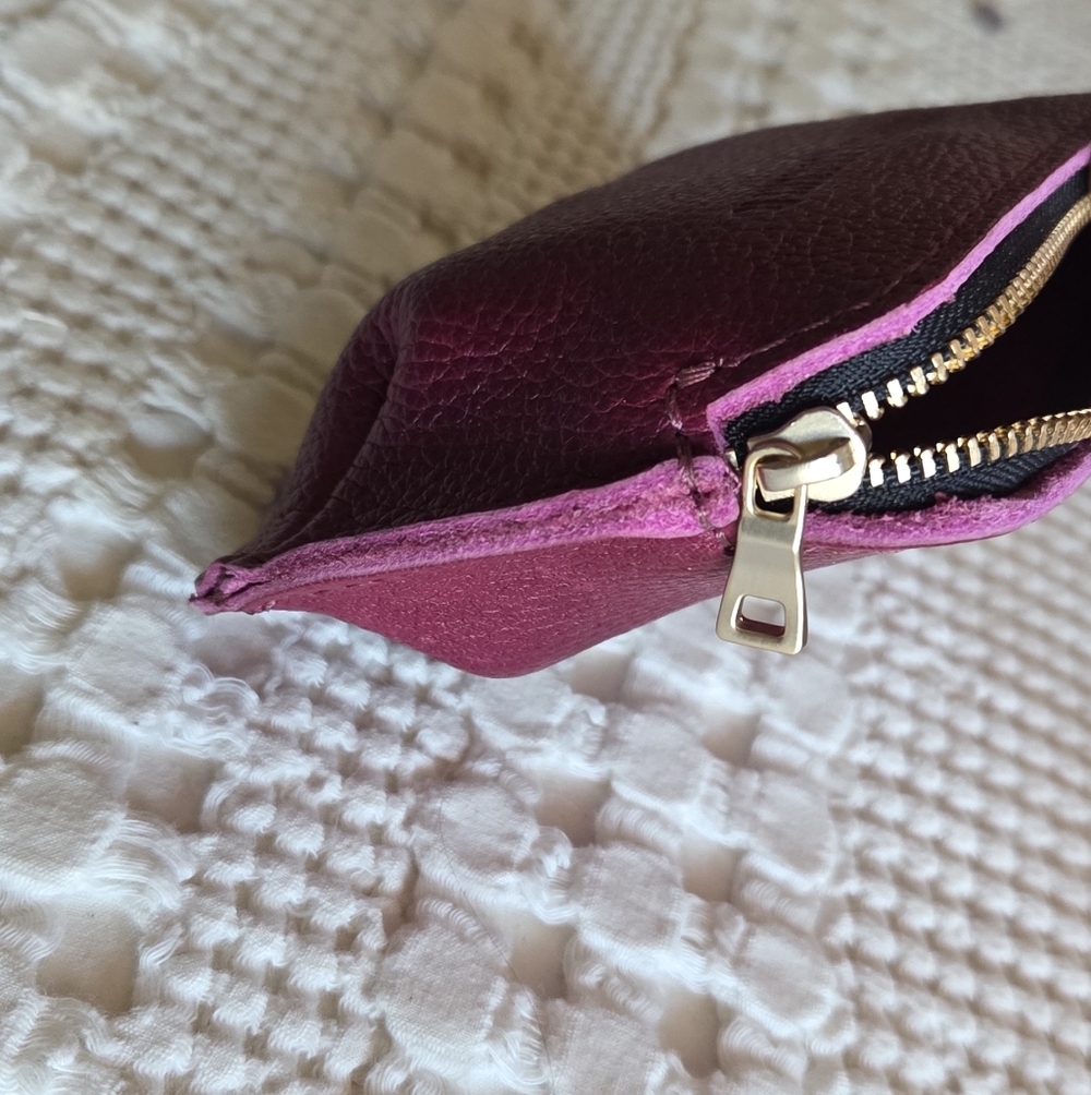 Portland Leather Small Pinch Pouch in Orchid - Picture 5 of 6
